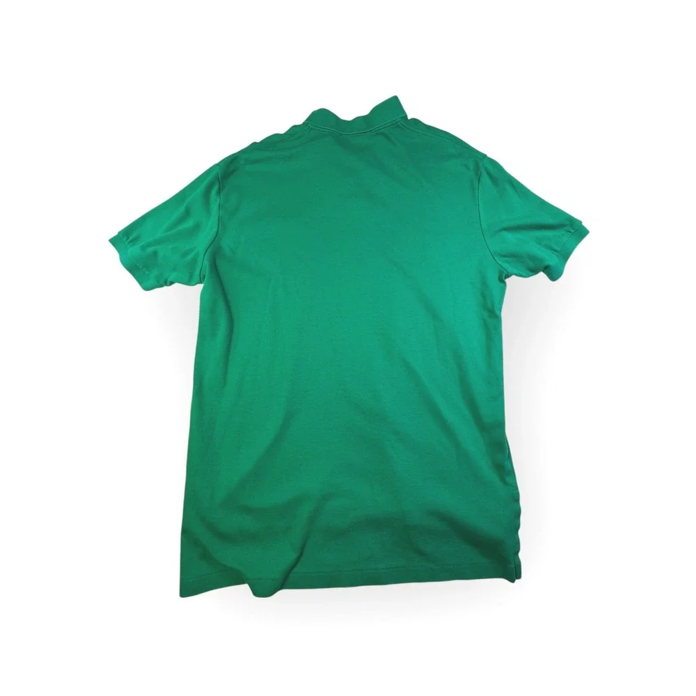 Polo Ralph Lauren‎ Green Short Sleeve Polo Shirt Men's Size L Pink Pony Logo